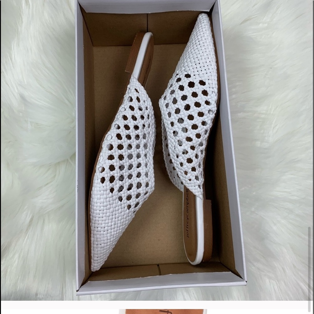 Jeffrey Campbell Leno Woven Pointed Toe Mules